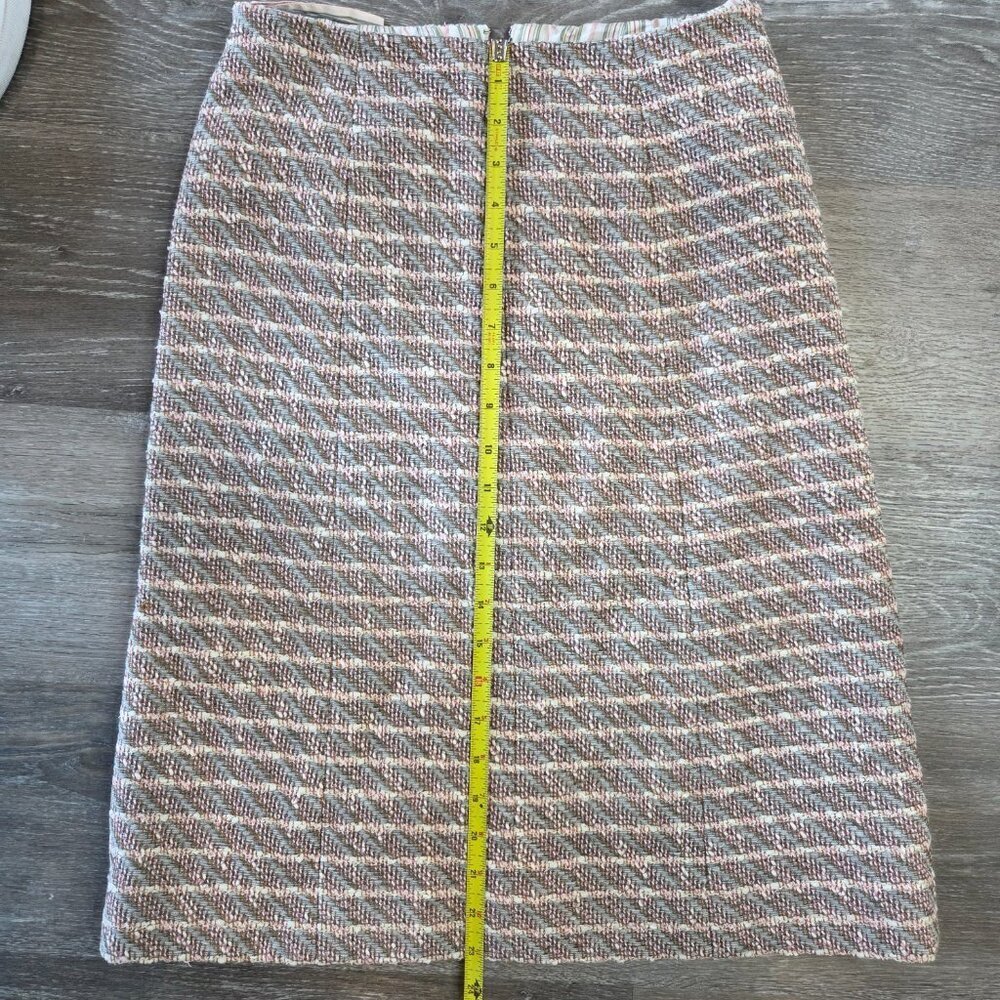 Authentic Chanel Tweed Skirt Gold Hardware FR 36 Beige w/ Official COA - Picture 7 of 15